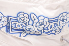 画像をギャラリービューアに読み込む, CHANEL シャネル スポーツライン ココマーク カメリア バケットハット ポリエステル ホワイト ブルー グレー M 美品 中古 47851