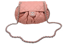 画像をギャラリービューアに読み込む, 極美品 CHANEL シャネル マトラッセ チェーンアラウンド ショルダーバッグ 15番台 ラムスキン サーモンピンク シルバー 中古 47858