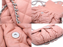 画像をギャラリービューアに読み込む, 極美品 CHANEL シャネル マトラッセ チェーンアラウンド ショルダーバッグ 15番台 ラムスキン サーモンピンク シルバー 中古 47858
