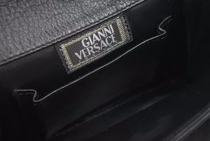 VERSACE ヴェルサーチ ハンドバッグ ショルダーバッグ ブラック ショルダーストラップ 保存袋付き 良品 中古 47884