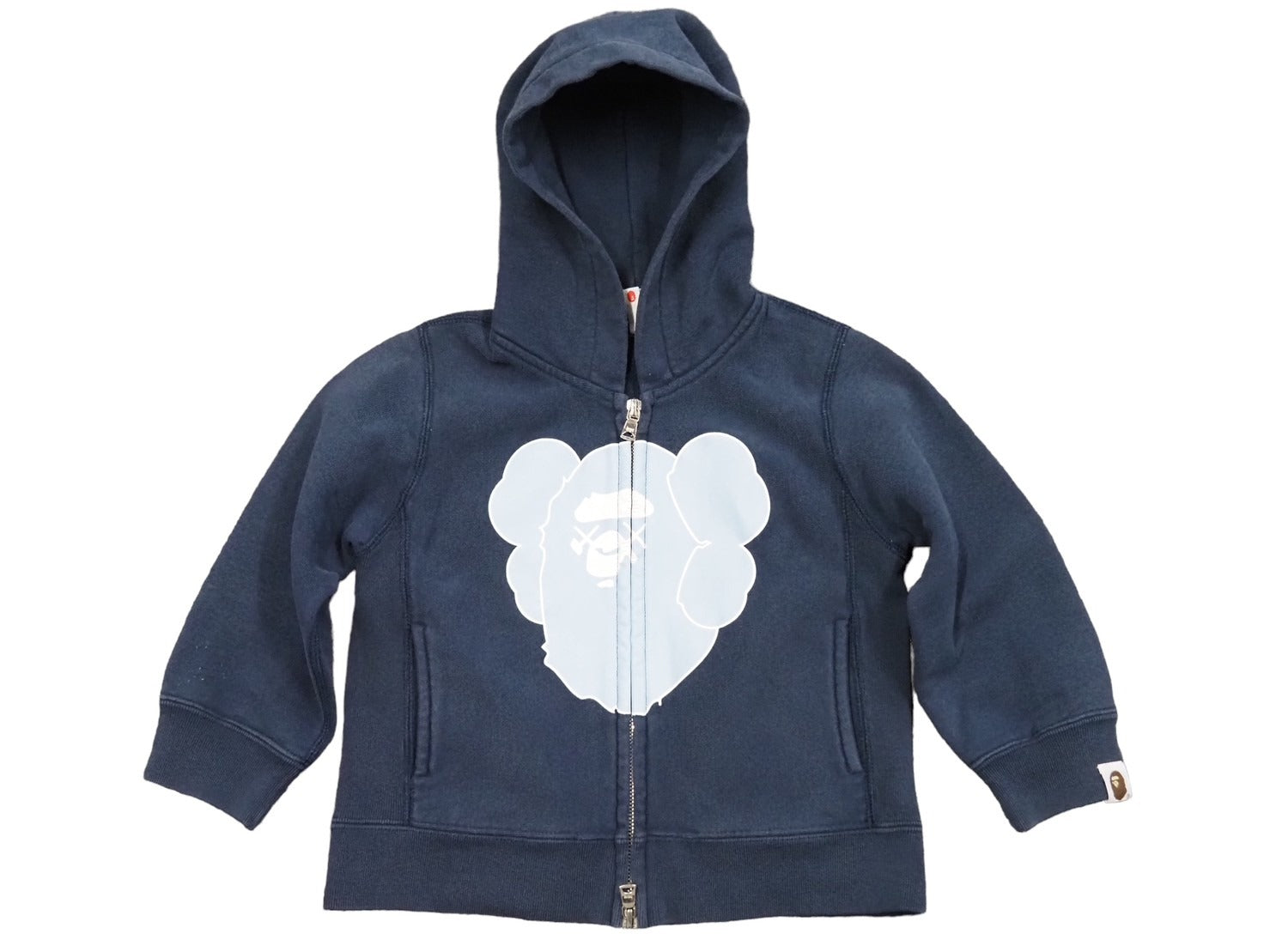 A BATHING APE アベイシングエイプ パーカー BAPE KAWS キッズ ジップ ...