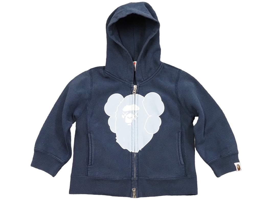 A BATHING APE アベイシングエイプ パーカー BAPE KAWS キッズ ジップ