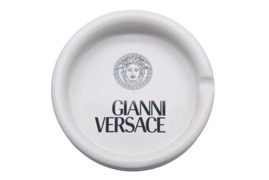 GIANNI VERSACE ヴェルサーチ アッシュトレイ 灰皿 限定 非売品 メデューサロゴ ホワイト ブラック 美品 中古 47960