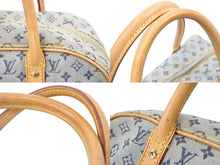 画像をギャラリービューアに読み込む, LOUIS VUITTON ルイ ヴィトン モノグラムミニ マリー ハンドバッグ ミニボストンバッグ キャンバス ブルー M92003 中古 47967