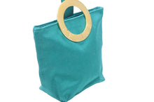 Load image into Gallery viewer, CELINE セリーヌ ミニポーチ ハンドバッグ 小物入れ サークルロゴ キャンバス GP グリーン ゴールド金具 美品 中古 47982