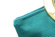 Load image into Gallery viewer, CELINE セリーヌ ミニポーチ ハンドバッグ 小物入れ サークルロゴ キャンバス GP グリーン ゴールド金具 美品 中古 47982