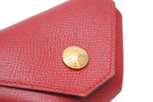 Load image into Gallery viewer, HERMES エルメス コインケース ルヴァンキャトル ルージュヴィフ シェブルミゾル ○W刻印 ゴールド金具 保存箱有り 美品 中古 47997