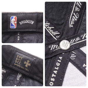 JUST DON BARNEYS NEW YORK Triple Name Collaboration Snapback Cap Leather Black Good Condition Used 48130