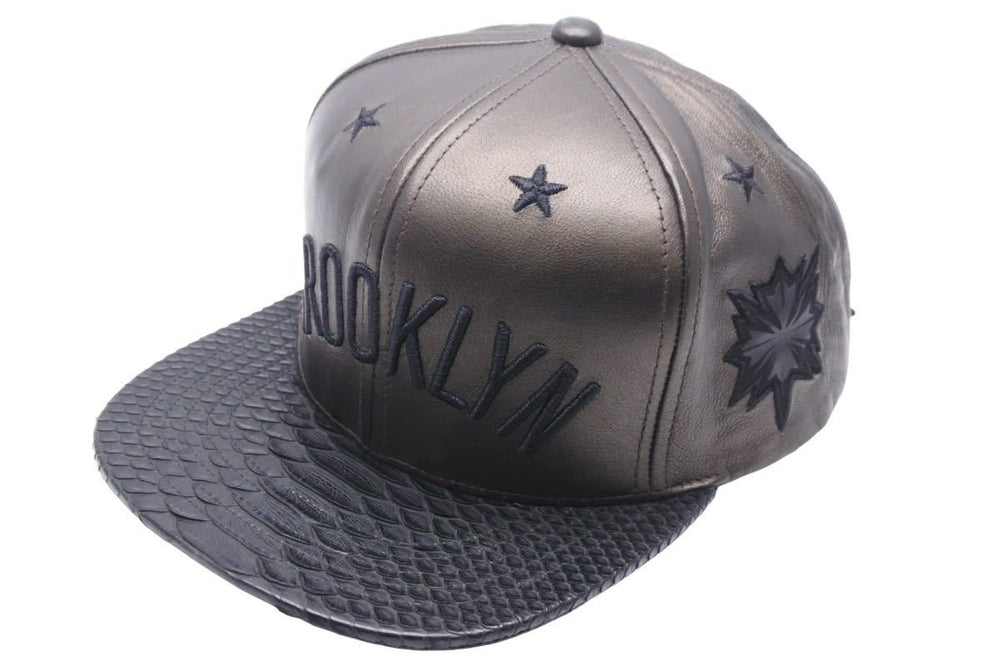 JUST DON ジャストドン BARNEYS NEW YORK トリプルネームコラボ スナップバックキャップ レザー ブラック 美品 中古 48130