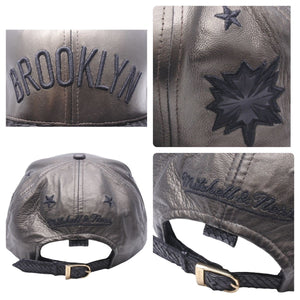 JUST DON BARNEYS NEW YORK Triple Name Collaboration Snapback Cap Leather Black Good Condition Used 48130