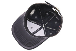 JUST DON BARNEYS NEW YORK Triple Name Collaboration Snapback Cap Leather Black Good Condition Used 48130