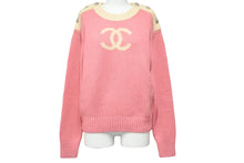 Load image into Gallery viewer, CHANEL シャネル ニット・セーター シャネル ロゴプルオーバー 22/23秋冬 ピンク カシミヤ P73911K10586 新品 48145