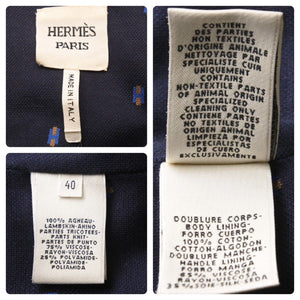 HERMES エルメス レザージャケット ライダースジャケット シングル イタリア製 ラムスキン ブラック サイズ40 美品 中古 48164
