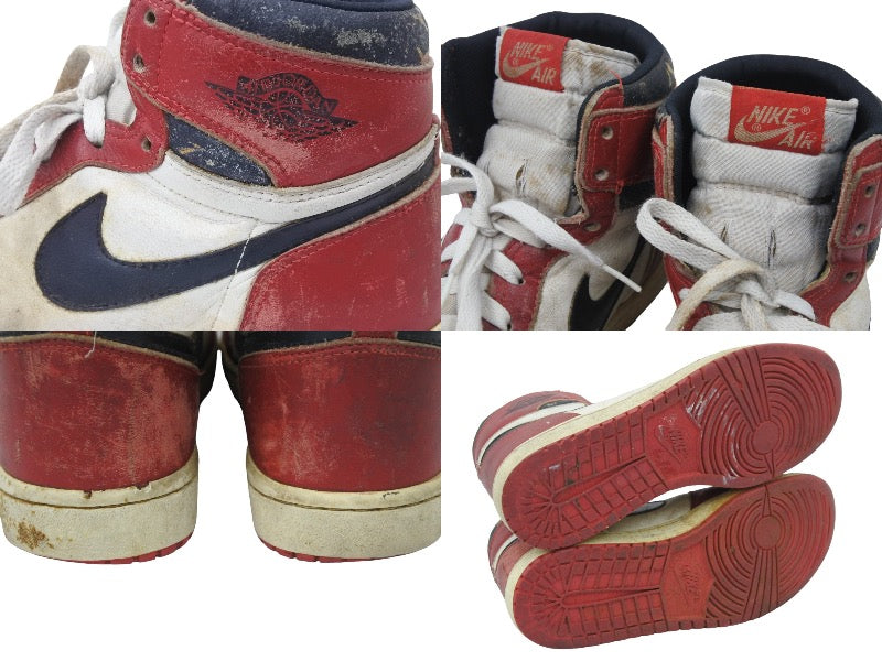 NIKE ナイキ AIR JORDAN1 エアージョーダン AJ1 OG High シカゴ 1985 スニーカー ホワイト レッド ブラック 8.5 美 品 中古 48185 – Casanova Vintage