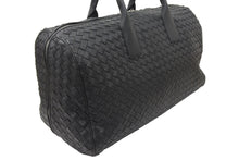 Load image into Gallery viewer, BOTTEGAVENETA ボッテガヴェネタ ボストンバッグ シルバー 編み込み ラムスキン ショルダーストラップ付き ブラック 新品 48264