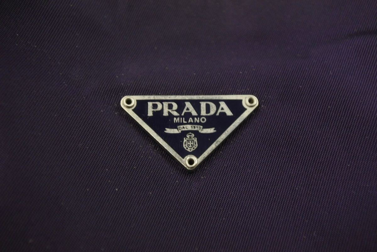 PRADA プラダ ホーボー ナイロン ハンドバッグ パープル 紫 MV519 ミニバッグ 三角ロゴ金具 プレート 美品 中古 48272 –  Casanova Vintage