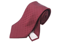 画像をギャラリービューアに読み込む, CHANEL シャネル ネクタイ 総柄 ジャガード織 シルク100％ ミニココマーク レッド 赤 ネクタイ 中古 48284