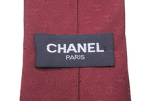 画像をギャラリービューアに読み込む, CHANEL シャネル ネクタイ 総柄 ジャガード織 シルク100％ ミニココマーク レッド 赤 ネクタイ 中古 48284