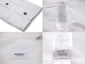 BURBERRY バーバリー TB ロゴ 長袖シャツ ホワイト トップス 白 刺繍 8011369 サイズXXL 美品 中古 48292