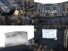 Load image into Gallery viewer, 極美品 FENDI フェンディ ズッカ柄 スカート ブラウン ロゴ ミニスカート タイトスカート サイズ42 中古 48309