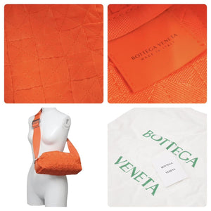 未使用 BOTTEGAVENETA ボッテガヴェネタ ショルダーバッグ WEBBING 666850 V0P51 7705 U オレンジ シルバー金具 中古 48422