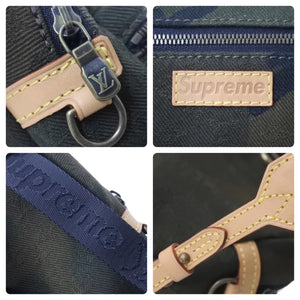 極美品 LOUIS VUITTON×SUPREME ルイヴィトン シュプリーム 17AW アポロ ミニリュク ナノ M44201 バッグチャーム 中古 48444