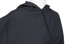 Load image into Gallery viewer, CHROME HEARTS クロムハーツ パーカー クロスパッチ ダガージップ コットン ラムレザー ブラック サイズM 美品 中古 48582