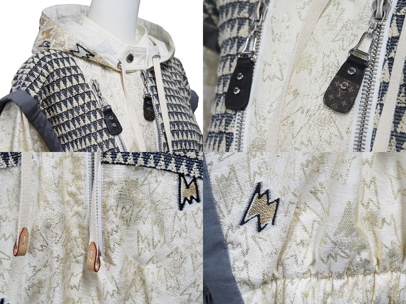 LOUIS VUITTON ルイヴィトン ジャケット ライトニングルレックスフーデッド 21SS 38 ホワイト ゴールド RW211B 美品 中古  48589 – Casanova Vintage