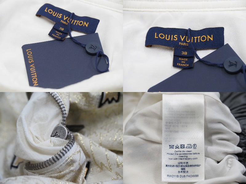 LOUIS VUITTON ルイヴィトン ジャケット ライトニングルレックスフーデッド 21SS 38 ホワイト ゴールド RW211B 美品 中古  48589 – Casanova Vintage