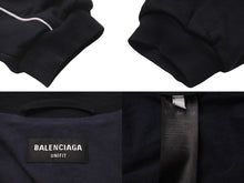 画像をギャラリービューアに読み込む, BALENCIAGA バレンシアガ スポーツアイコン ジップアップトラックジャケット ブラック コットン サイズ2 697954 美品 中古 48611