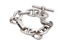 Load image into Gallery viewer, 超稀少 HERMES エルメス AREA アリア シルバー ブレスレット GM サイズ シェーヌダンクル マルジェラ期 中古 48650