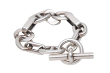 Load image into Gallery viewer, 超稀少 HERMES エルメス AREA アリア シルバー ブレスレット GM サイズ シェーヌダンクル マルジェラ期 中古 48650