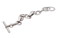 Load image into Gallery viewer, 超稀少 HERMES エルメス AREA アリア シルバー ブレスレット GM サイズ シェーヌダンクル マルジェラ期 中古 48650