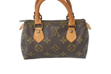 画像をギャラリービューアに読み込む, LOUIS VUITTON ルイヴィトン ミニスピーディ ハンドバッグ モノグラム ブラウン レザー M41534 美品 中古 48749