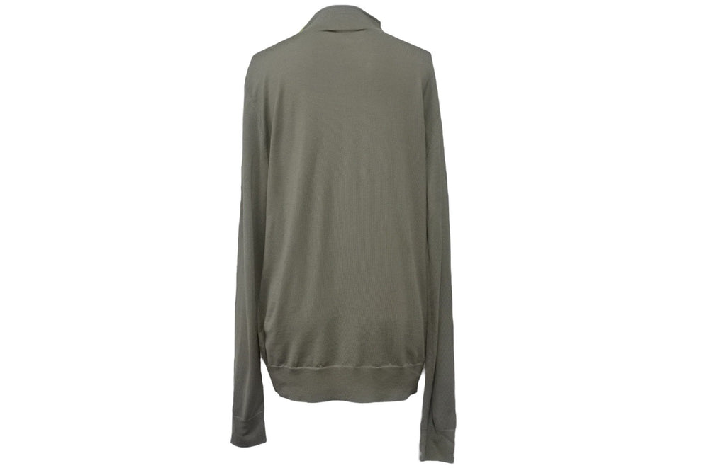 極美品 HERMES エルメス 長袖Ｔシャツ カーキ グリーン トップス セミタートル コットン サイズXS 中古 48886