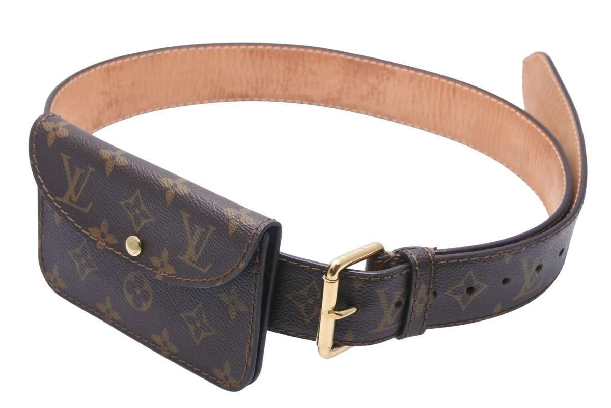 LOUIS VUITTON ルイヴィトン ベルト サンチュールポシェット ウエストポーチ M6933U モノグラム ブラウン 100/40 美品 中古  48888 – Casanova Vintage