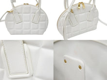 Load image into Gallery viewer, ボッテガヴェネタ BOTTEGA VENETA BVスワープ ハンドバッグ ブランド レザー 592858 ホワイト 美品 中古 48941