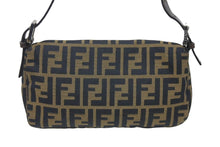 画像をギャラリービューアに読み込む, FENDI フェンディ ズッカ柄 マンマバケット ショルダーバッグ ワンショルダー ブラウン アクセサリーポーチ 中古 49080