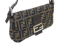 画像をギャラリービューアに読み込む, FENDI フェンディ ズッカ柄 マンマバケット ショルダーバッグ ワンショルダー ブラウン アクセサリーポーチ 中古 49080