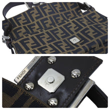 画像をギャラリービューアに読み込む, FENDI フェンディ ズッカ柄 マンマバケット ショルダーバッグ ワンショルダー ブラウン アクセサリーポーチ 中古 49080