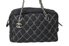 画像をギャラリービューアに読み込む, CHANEL シャネル ハンドバッグ パリビザンスチェーンバック 15196185 2012年 ココマーク ナイロン レザー ブラック 美品 中古 49160