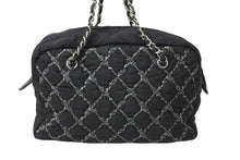 画像をギャラリービューアに読み込む, CHANEL シャネル ハンドバッグ パリビザンスチェーンバック 15196185 2012年 ココマーク ナイロン レザー ブラック 美品 中古 49160