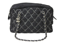 画像をギャラリービューアに読み込む, CHANEL シャネル ハンドバッグ パリビザンスチェーンバック 15196185 2012年 ココマーク ナイロン レザー ブラック 美品 中古 49160
