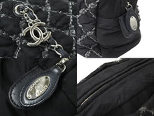 画像をギャラリービューアに読み込む, CHANEL シャネル ハンドバッグ パリビザンスチェーンバック 15196185 2012年 ココマーク ナイロン レザー ブラック 美品 中古 49160