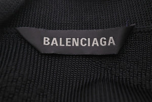 BALENCIAGA バレンシアガ オールオーバー カーディガン ウール ビスコース ポリアミド エラスタン ブラック 2 美品 中古 49170