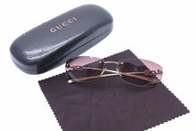 画像をギャラリービューアに読み込む, GUCCI グッチ サングラス アイウェア ゴールド ブラウン 小物 60□17 GG1784 ラインストーン 美品 中古 49190