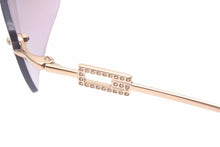 画像をギャラリービューアに読み込む, GUCCI グッチ サングラス アイウェア ゴールド ブラウン 小物 60□17 GG1784 ラインストーン 美品 中古 49190