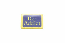 画像をギャラリービューアに読み込む, Christian Dior クリスチャンディオール Addict 缶バッジ イエロー ネイビー 小物 アクセサリー 美品 中古 49204