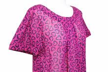 画像をギャラリービューアに読み込む, MARC JACOBS マークジェイコブス 半袖Ｔシャツ ハート柄 ナイロン ポリエステル ピンク ネイビー サイズ2 美品 中古 49214