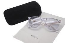 画像をギャラリービューアに読み込む, GUCCI グッチ メガネ サングラス アクセサリー 装飾品 イタリア製 GG0263S クリア ゴールド金具 美品 中古 49354